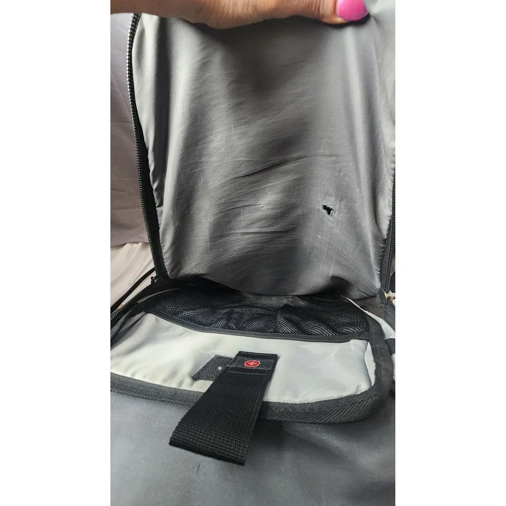 SwissGear Airflow Laptop Backpack Black Grey Multi Pocket Tech Travel Bag